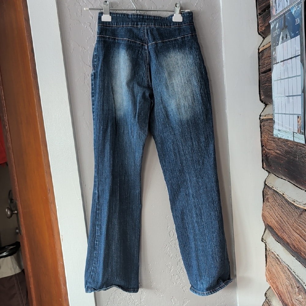 Girls Joe Boxer Blue Flared Jeans 14S - Picture 4 of 7